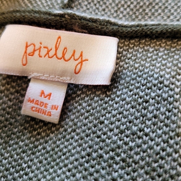 Pixley Wool Blend Olive and Cream Cardigan Womens Size Med. - Picture 2 of 8